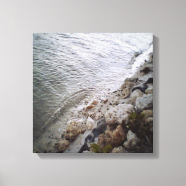 Lienzo Guijarros en la playa