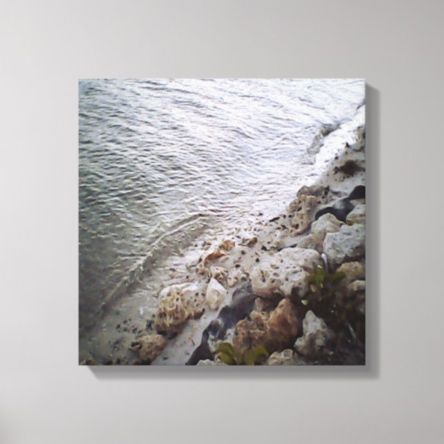 Lienzo Guijarros en la playa (Anverso)