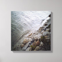 Guijarros en la playa - Recorte azul océano