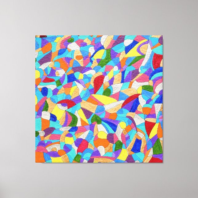 Lienzo Guijarros en una playa (Anverso)