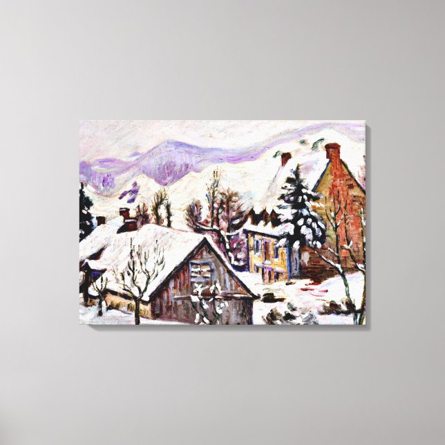 Lienzo Guillaumin - La aldea de St. Sauves-d'Auvergne (Anverso)