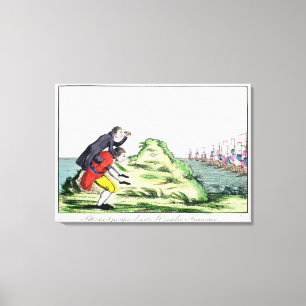 Lienzo Guillermo Pitt observando la escuadrilla francesa