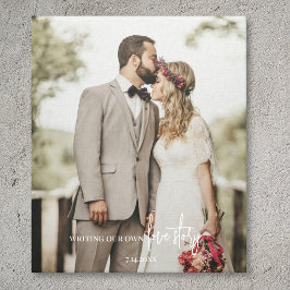 Lienzo Guión de foto de boda elegante