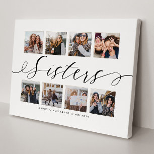 Lienzo Guión de hermanas   Regalo Para Hermanas Collage d