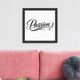 Lienzo Guión de Pasión   Tipografía Minimalista Elegante