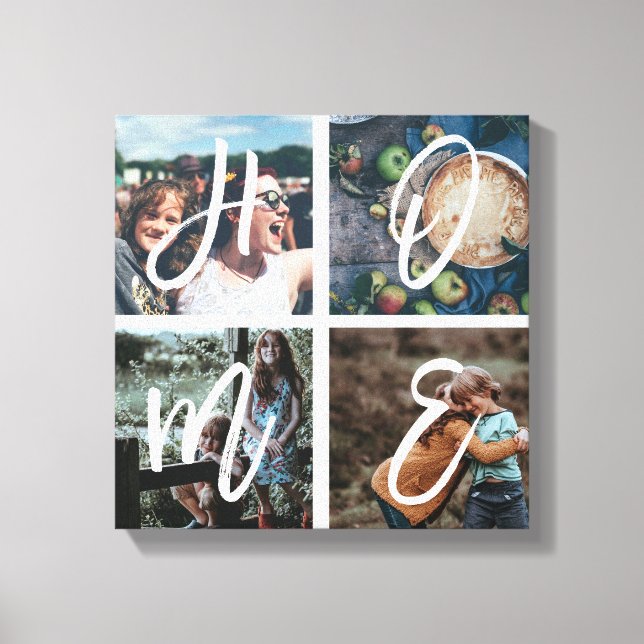 Lienzo Guión de pincel de Collage de fotos de Instagram d (Anverso)