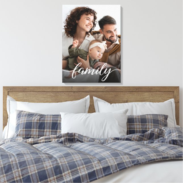 Lienzo Guión familiar elegante de fotografía personalizad (Insitu(Dormitorio))
