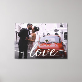 Lienzo Guión personalizado de amor por foto Boda de recié