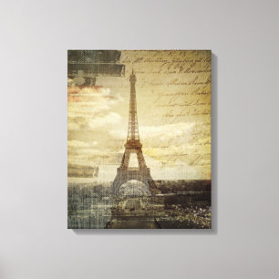 Lienzo Guiones franceses Torre Eiffel de París moderna