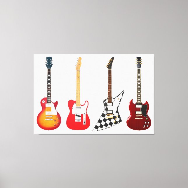 Lienzo GUITARES ELÉCTRICOS ICONIC 40x60 (Anverso)