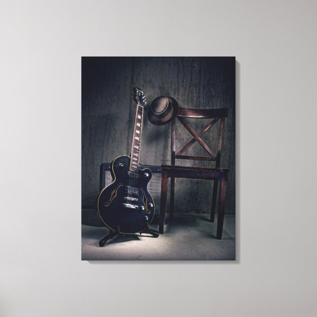 Lienzo Guitarra azul (Anverso)