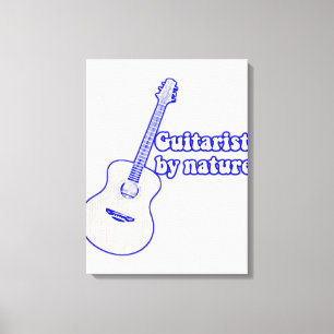 Lienzo Guitarra azul vintage. Guitarista por naturaleza