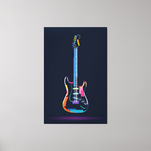 Lienzo Guitarra eléctrica abstracta