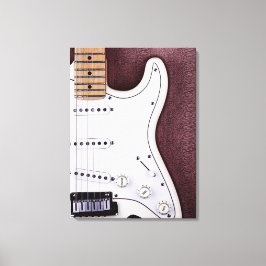 Lienzo Guitarra eléctrica blanca 2