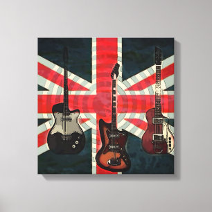 Lienzo Guitarra Eléctrica de Rock Rock Bandera de la Unió