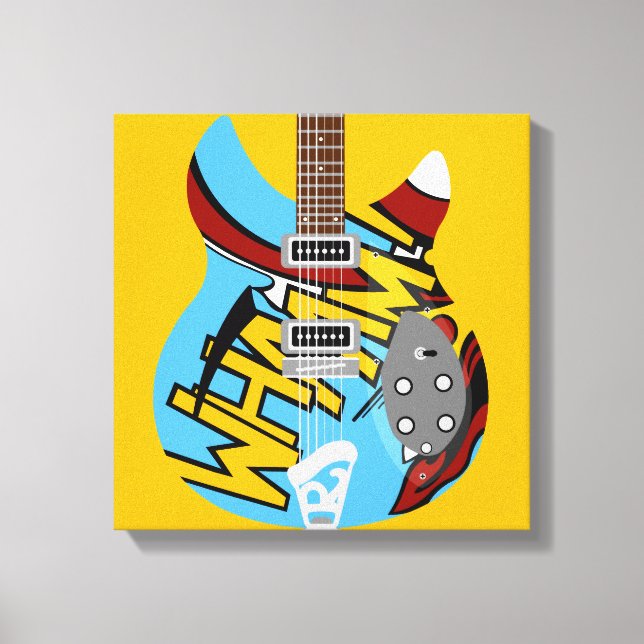 Lienzo guitarra Mod Pop art (Anverso)