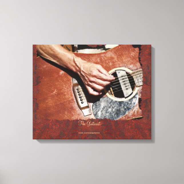 Lienzo Guitarra-Player Music-lover Wall Art (Anverso)
