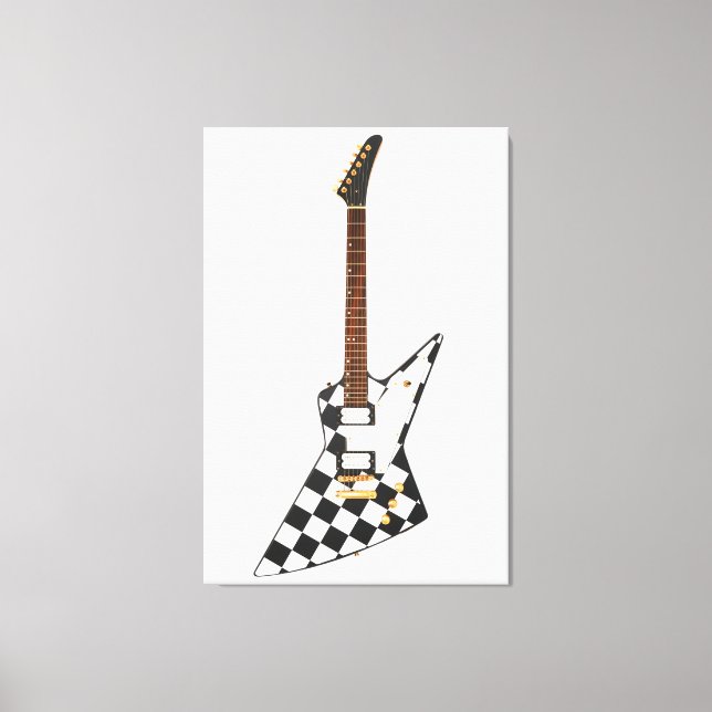 Lienzo GUITARRA ROCA DE CHECKERS 32x48 (Anverso)