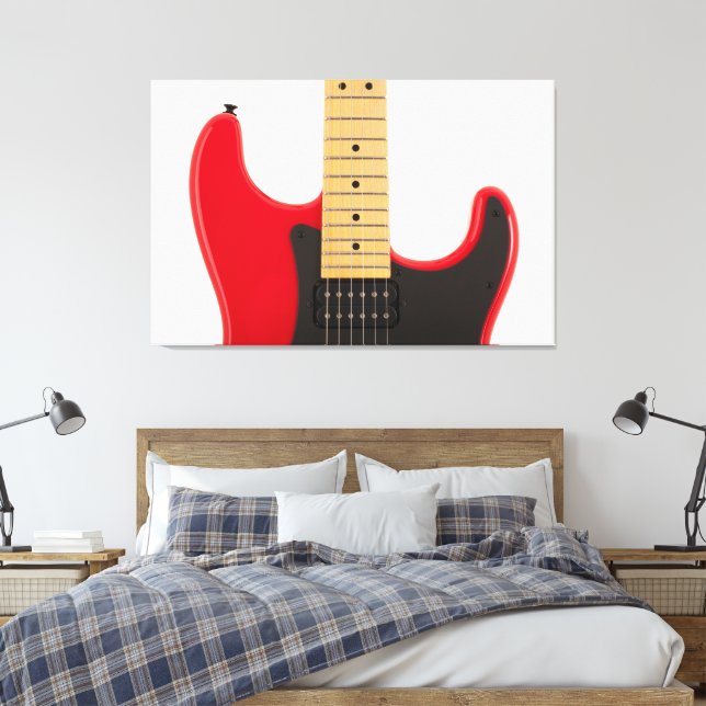 Lienzo Guitarra Roja llamativa - (Insitu(Dormitorio))