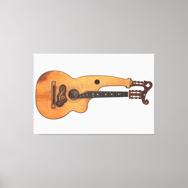 Lienzo GUITARRA VINTAGE HARP 40x60 (Anverso)