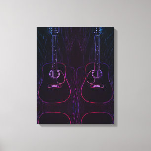 Lienzo Guitarras bajo una luz abstracta