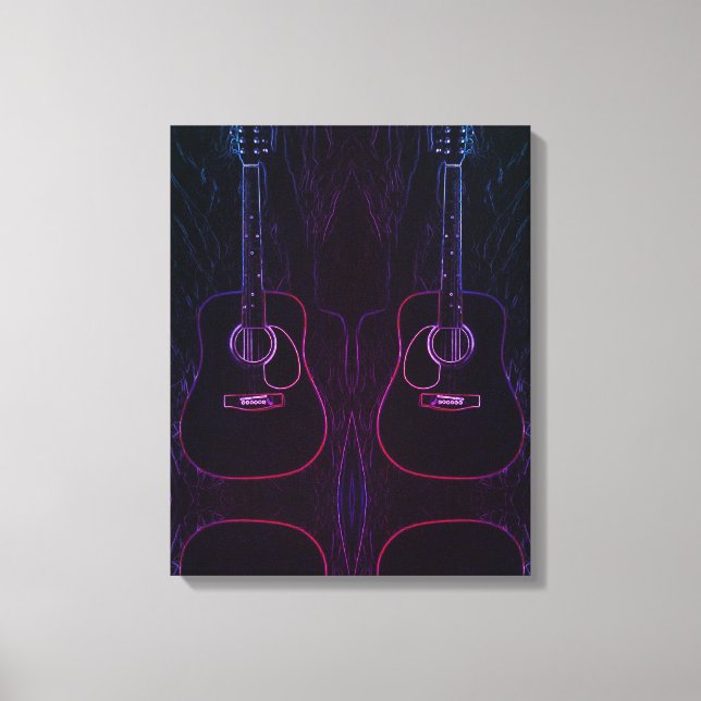 Lienzo Guitarras bajo una luz abstracta (Anverso)