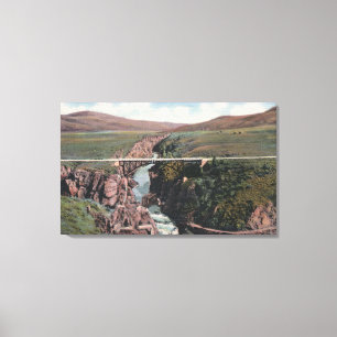 Lienzo Gunnison, CO - puente de Sapinero sobre el lago