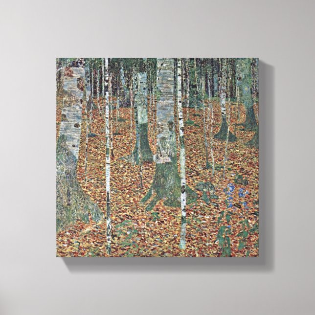 Lienzo Gustav Klimt - birch (Anverso)