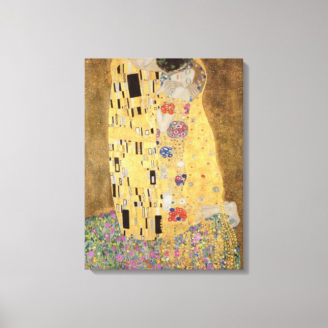 Lienzo Gustav Klimt | El Beso, 1907-08 (Anverso)