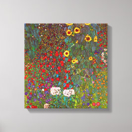 Lienzo Gustav Klimt Farm Garden con canvas de girasoles