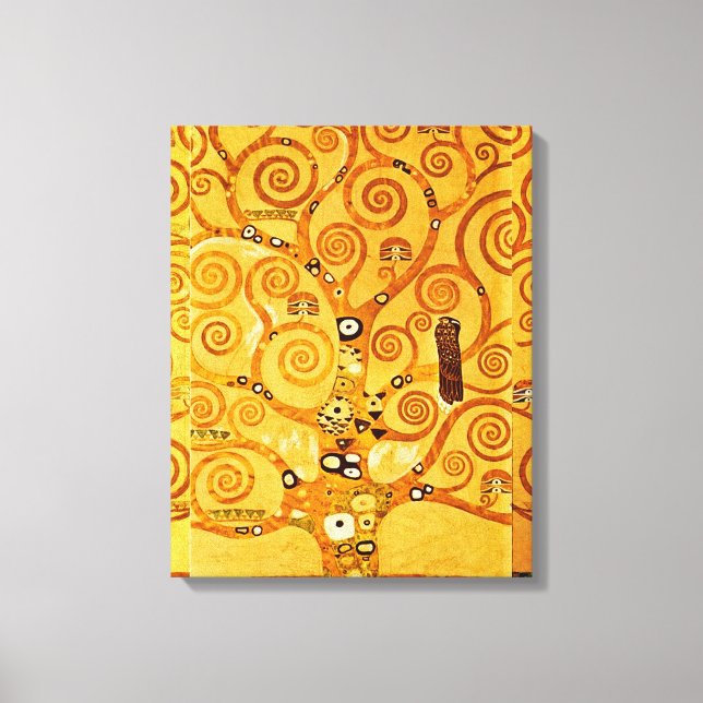 Lienzo Gustav Klimt Nouveau, árbol de la vida (Anverso)
