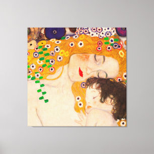 Lienzo Gustav Klimt - Poster de madre e hijo