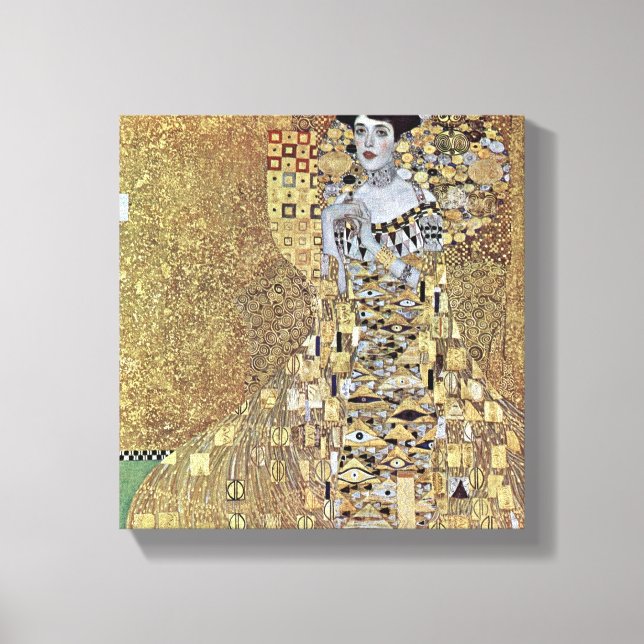 Lienzo Gustav Klimt - Retrato de Adele Bloch-Bauer (Anverso)