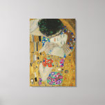 Lienzo Gustav Klimt The Kiss<br><div class="desc">Hermosa obra maestra dorada de Gustav Klimt - The Kiss. Un gran regalo para la novia,  un regalo para el novio y las parejas regalan ideas.</div>