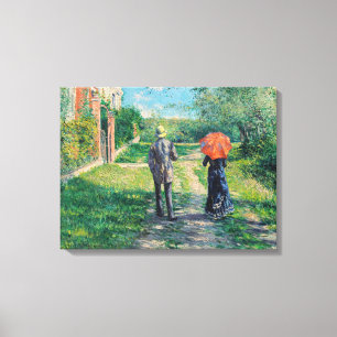 Lienzo Gustave Caillebotte - El camino cuesta arriba