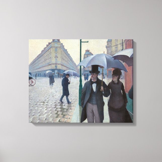 Lienzo Gustave Caillebotte - Paris Street; Rainy Day (Anverso)