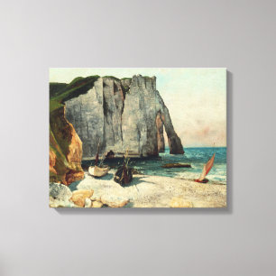 Lienzo Gustave Courbet el   los acantilados de Etretat,