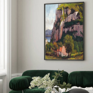 Lienzo Gustave Courbet la roca de Hautepierre