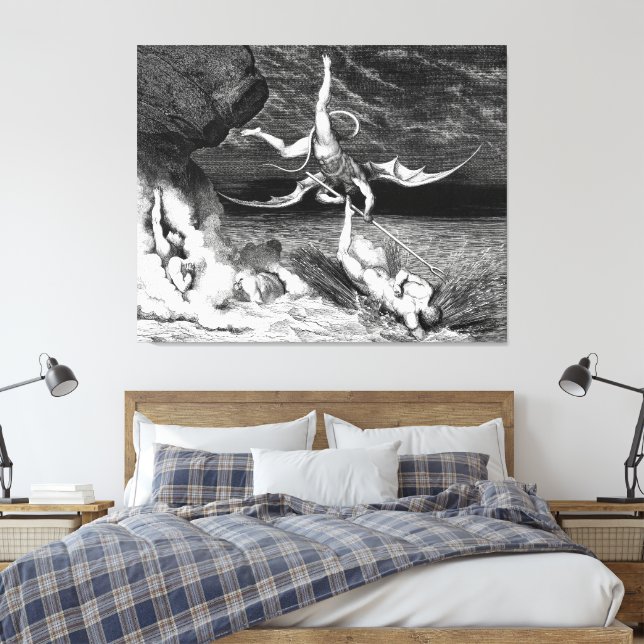 Lienzo Gustave Doré - Alichino persigue a Ciampolo de Nav (Insitu(Dormitorio))