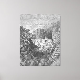 Lienzo Gustave Doré - Caen las murallas de Jericó