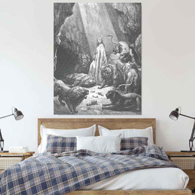 Lienzo Gustave Doré - Daniel en el foso de los leones (Insitu(Dormitorio))