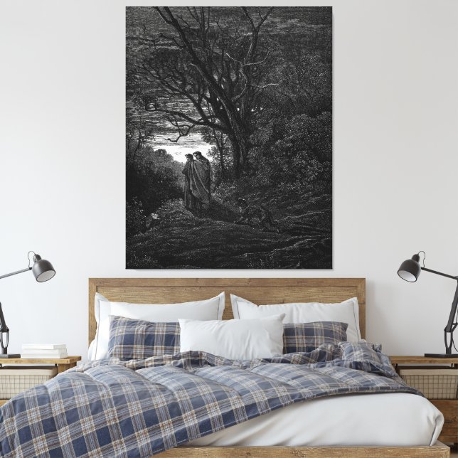 Lienzo Gustave Doré - David le muestra a Saúl cómo salvó  (Insitu(Dormitorio))