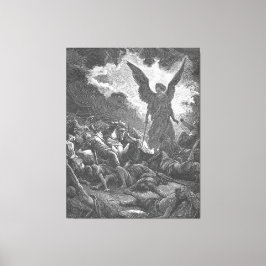 Lienzo Gustave Doré - El ejército de Senaquerib es destru