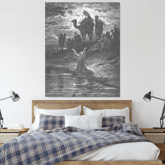 Lienzo Gustave Doré - Jacob reza por protección (Insitu(Dormitorio))