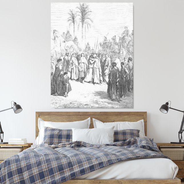 Lienzo Gustave Doré - Jacob y Esaú se encuentran (Insitu(Dormitorio))