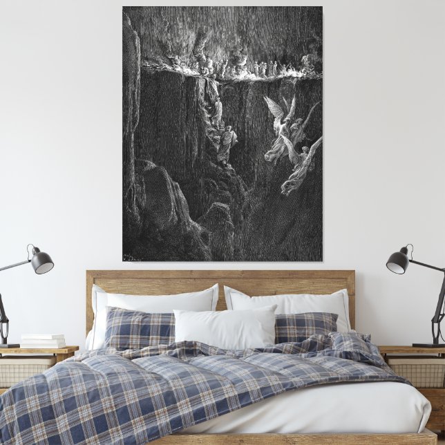 Lienzo Gustave Doré - La pared de llamas (Insitu(Dormitorio))