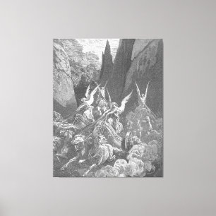 Lienzo Gustave Doré - La visión de Zacarías de cuatro car