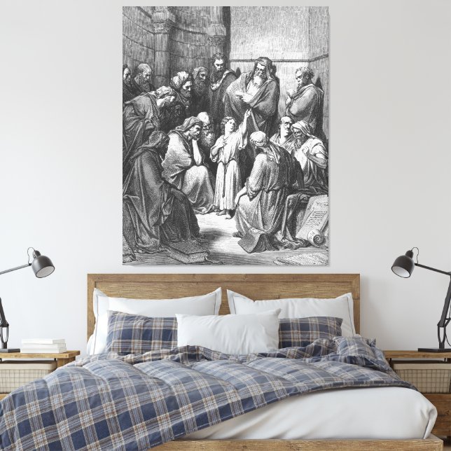 Lienzo Gustave Doré - Lucas 2B Jesús interroga a los doct (Insitu(Dormitorio))