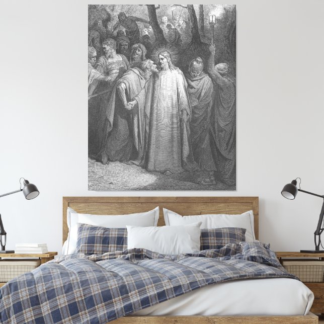 Lienzo Gustave Doré - Marcos 14 Judas Traiciona a Jesús (Insitu(Dormitorio))