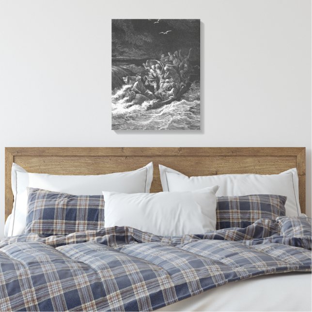 Lienzo Gustave Doré - Marcos 4 Jesús calma la tormenta en (Insitu(Dormitorio))